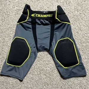 Champro Girdle 5-Pad Athletic Compression Short Size Medium -grey/black